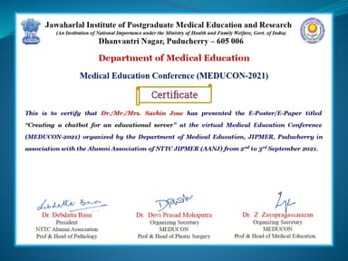 Chatbot Development for Virtual Medical Education